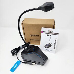 New Open Box CMTECK CM-G006 USB Computer Condenser Conference Microphone Black